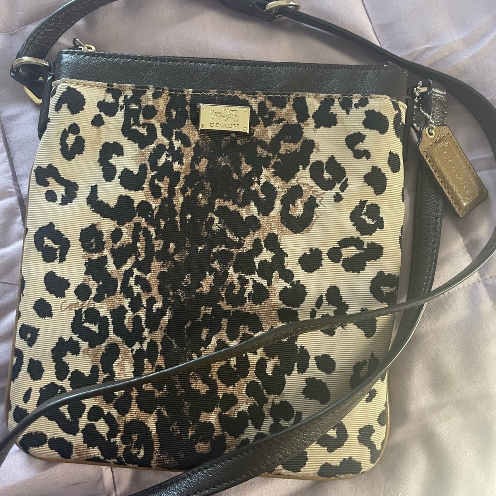 Coach Leopard Print Crossbody Bag